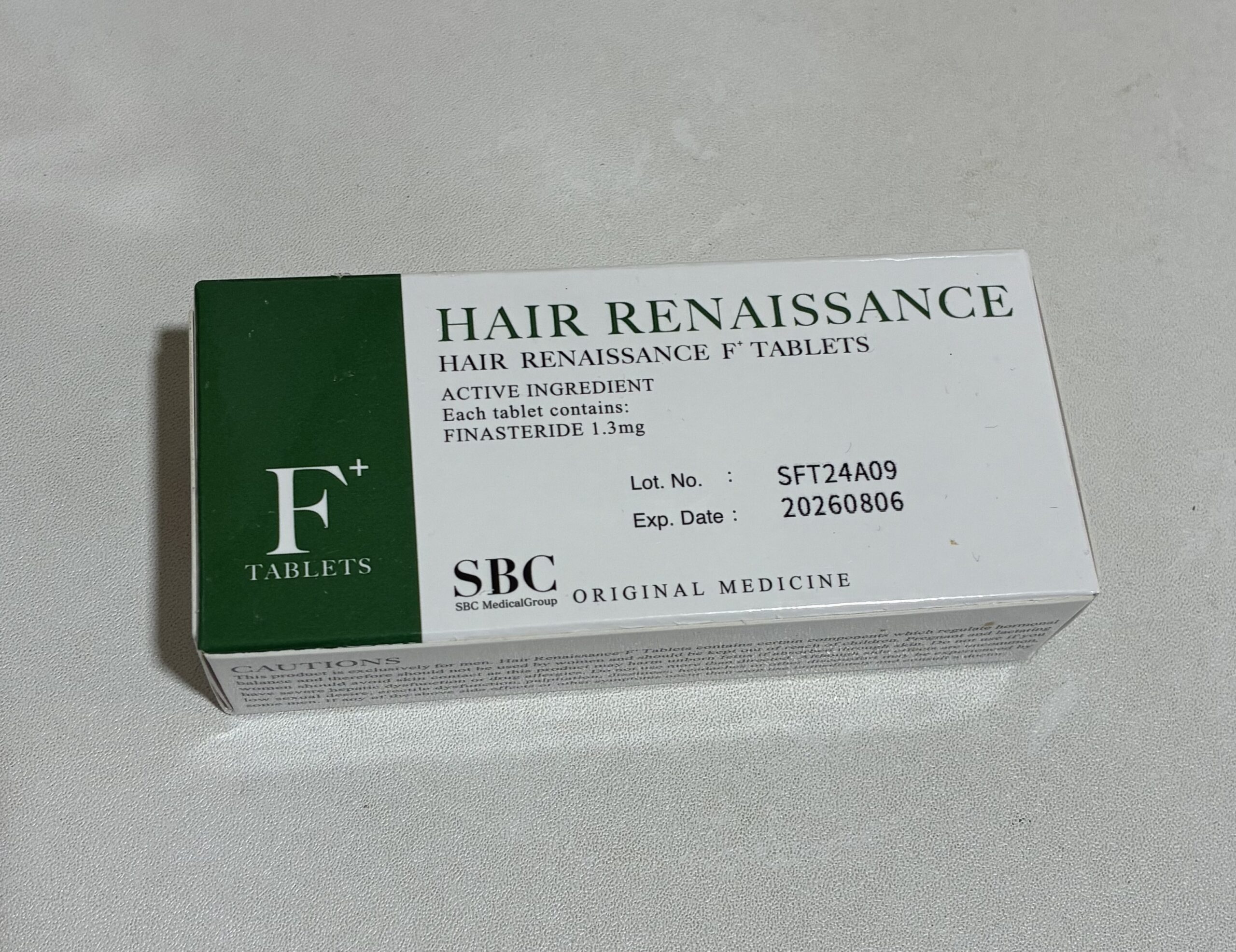 湘南AGAクリニックで購入したフィナステリドの外箱